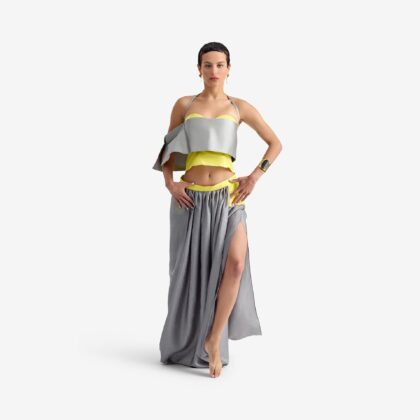Butterfly skirt - This organza and raw silk skirt
