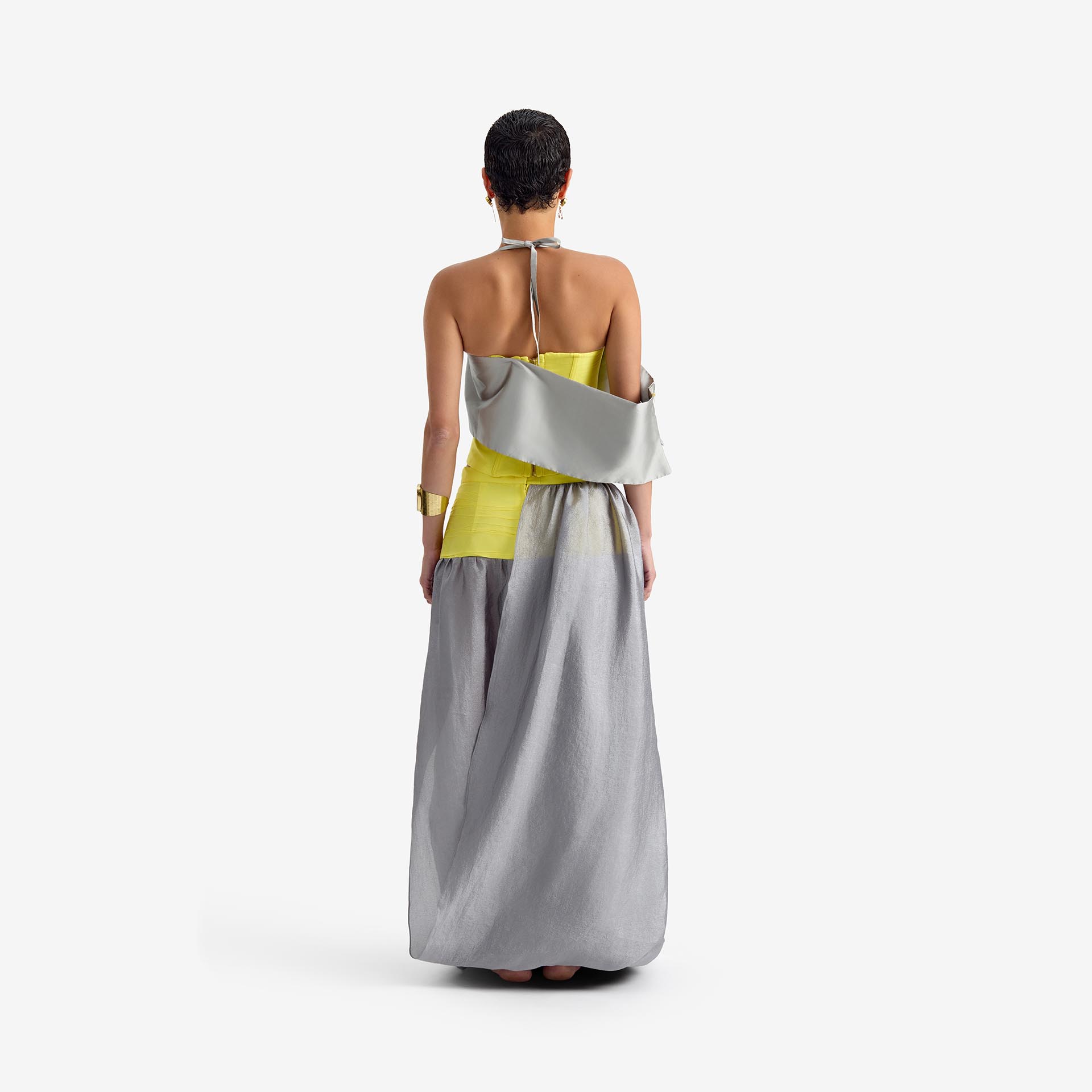 Butterfly skirt - This organza and raw silk skirt