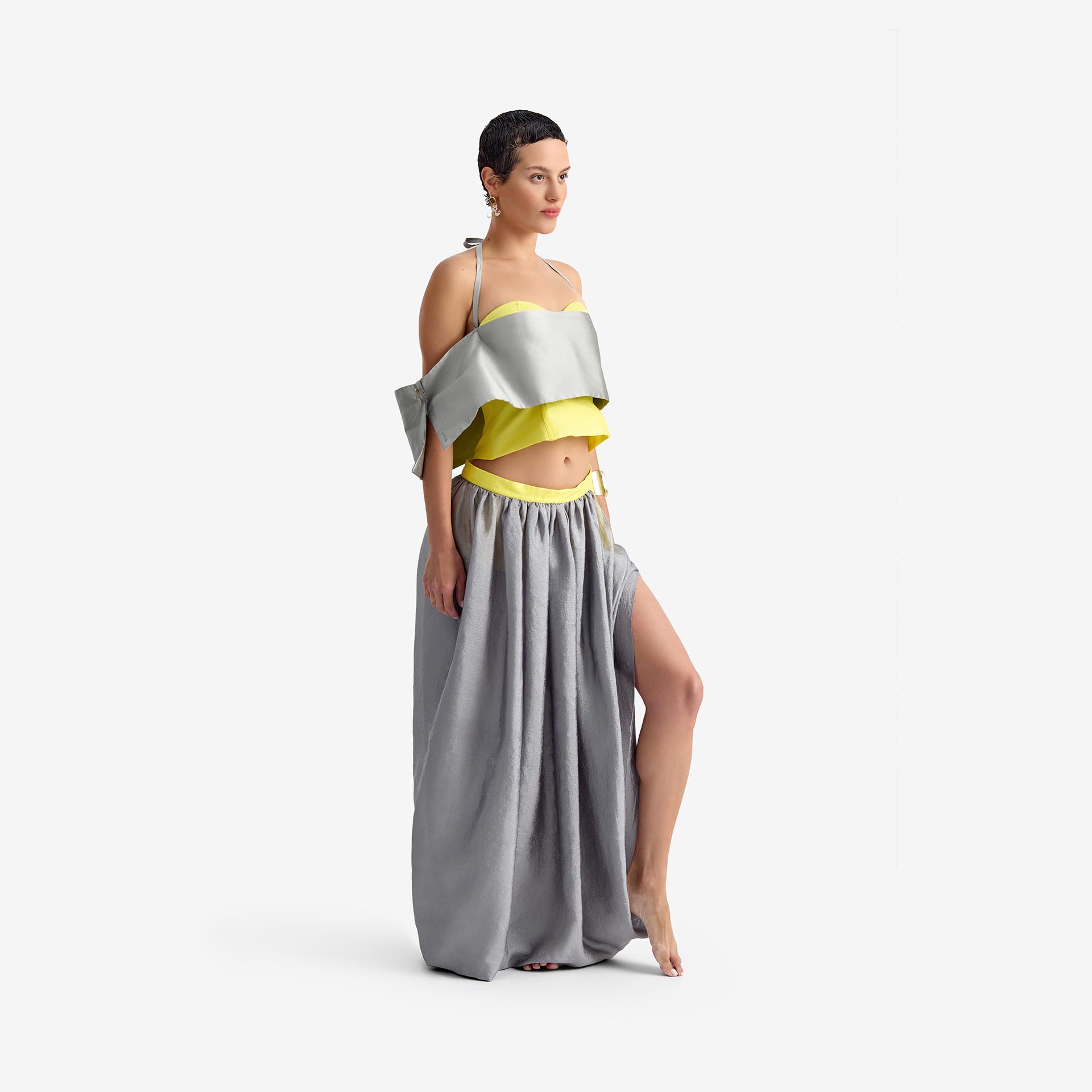 Butterfly skirt - This organza and raw silk skirt