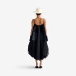 Caterpillar Dress Black - This balloon-shaped midi dress in airy organza combines lightness with bold structure.