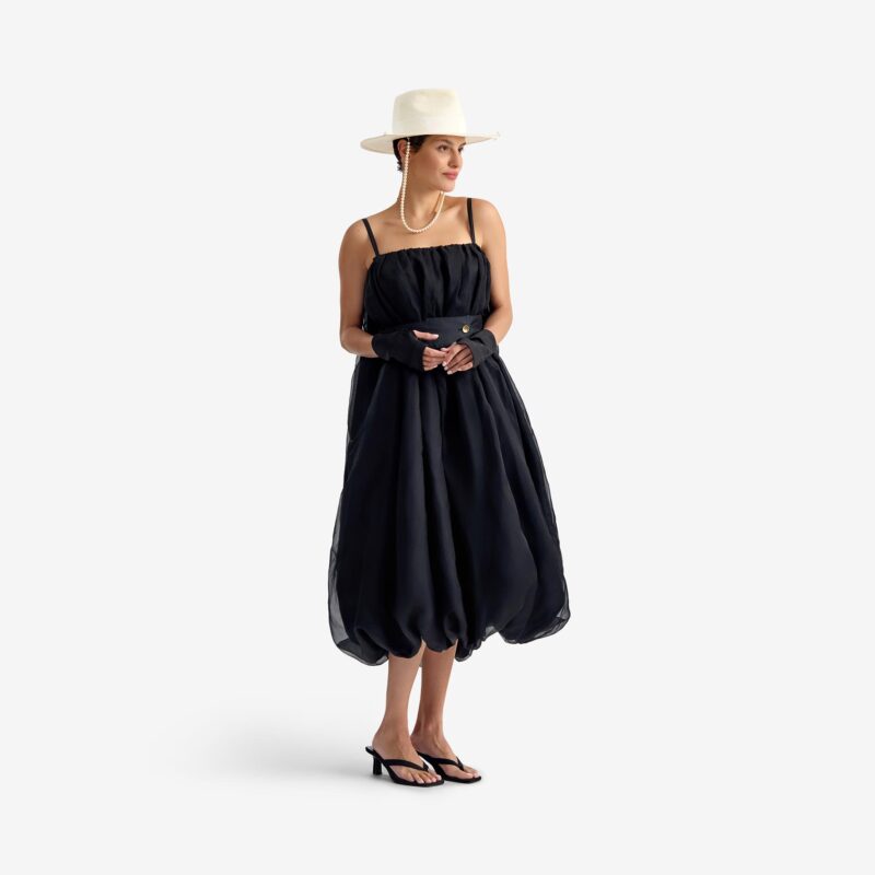 Caterpillar Dress Black