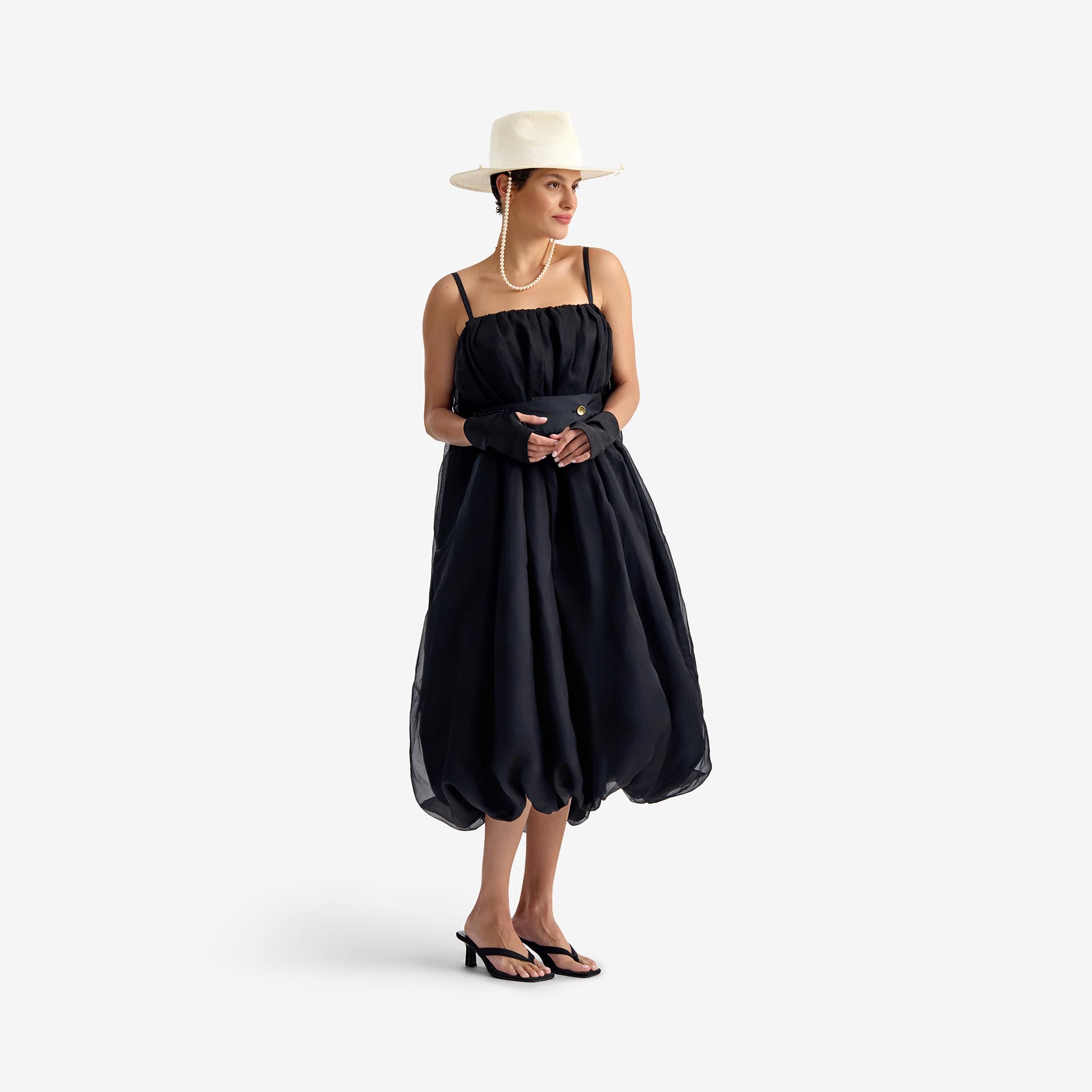 Caterpillar Dress Black
