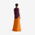 Caterpillar Vest Deep purple - This cotton vest features a modern design with a short front and elongated back, creating a dynamic silhouette that adds volume and dimension.