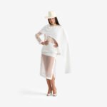 Silk Nest Shirt Off white - This straight-cut organza blouse combines delicate tailoring with modern flair.