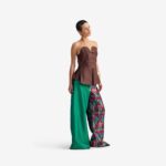 Silk Nest Top Dark brown - Bandau Top Inspired by Corset Silhouette.