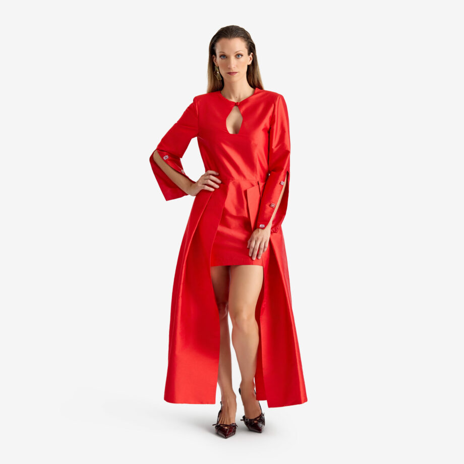 Caterpillar Dress Red