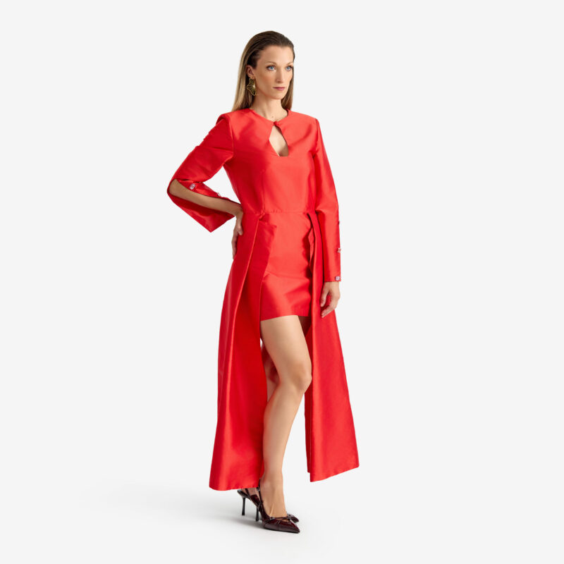 Caterpillar Dress Red - Image 2