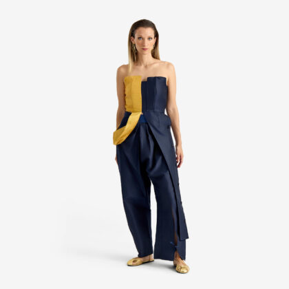 Nest Dark Blue and Gold Top