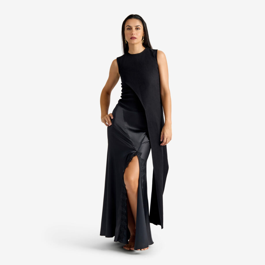 Cocoon Black Skirt