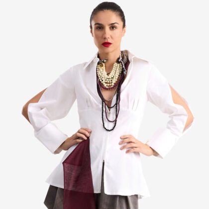 Dramatic poplin shirt