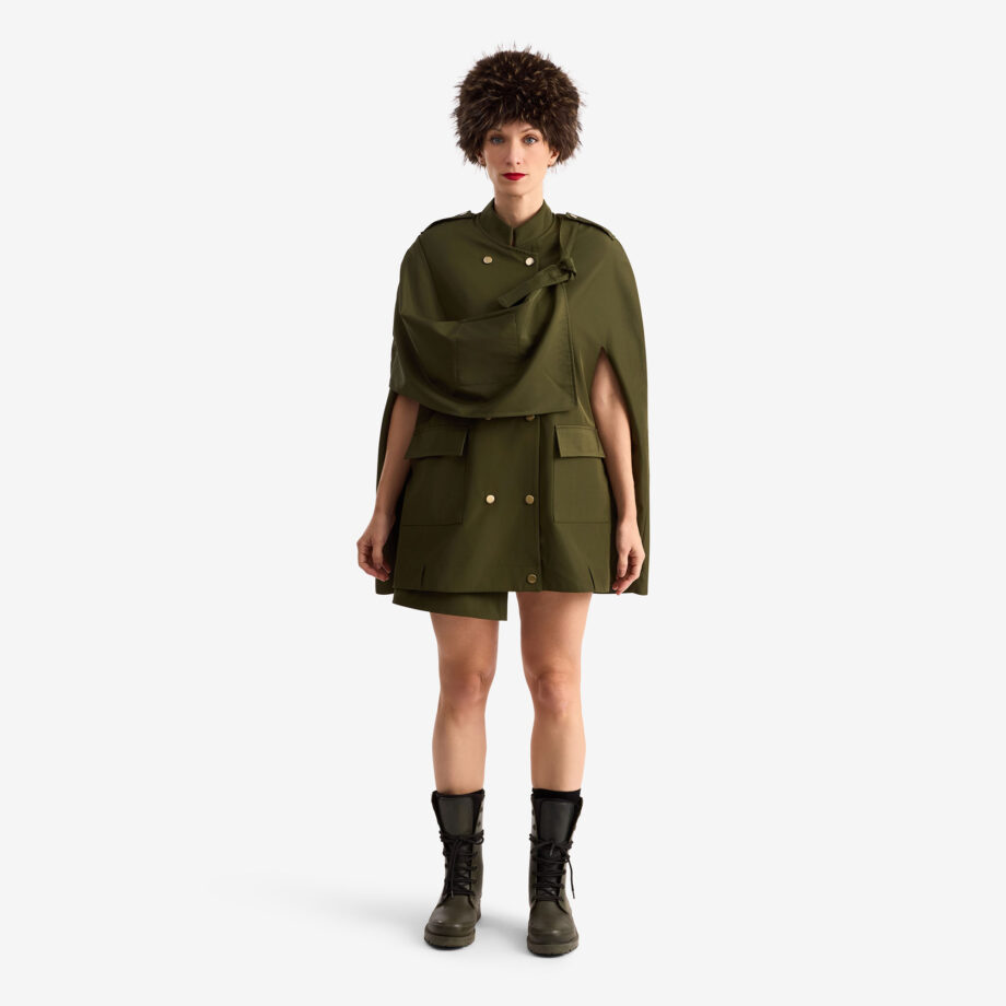 Rectangular Olive kimono