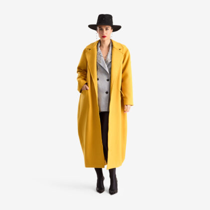 Long coat oval silhouette